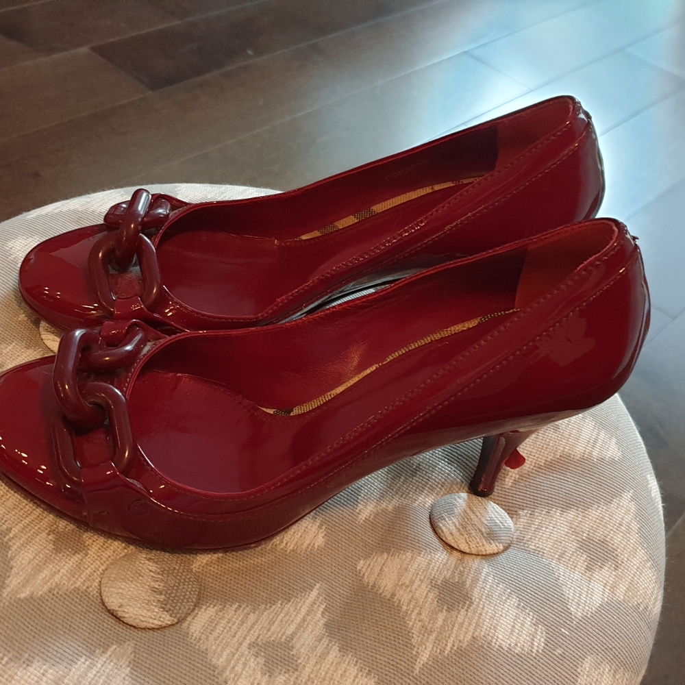 Burberry Red Patent Heels - Picture 8 of 9